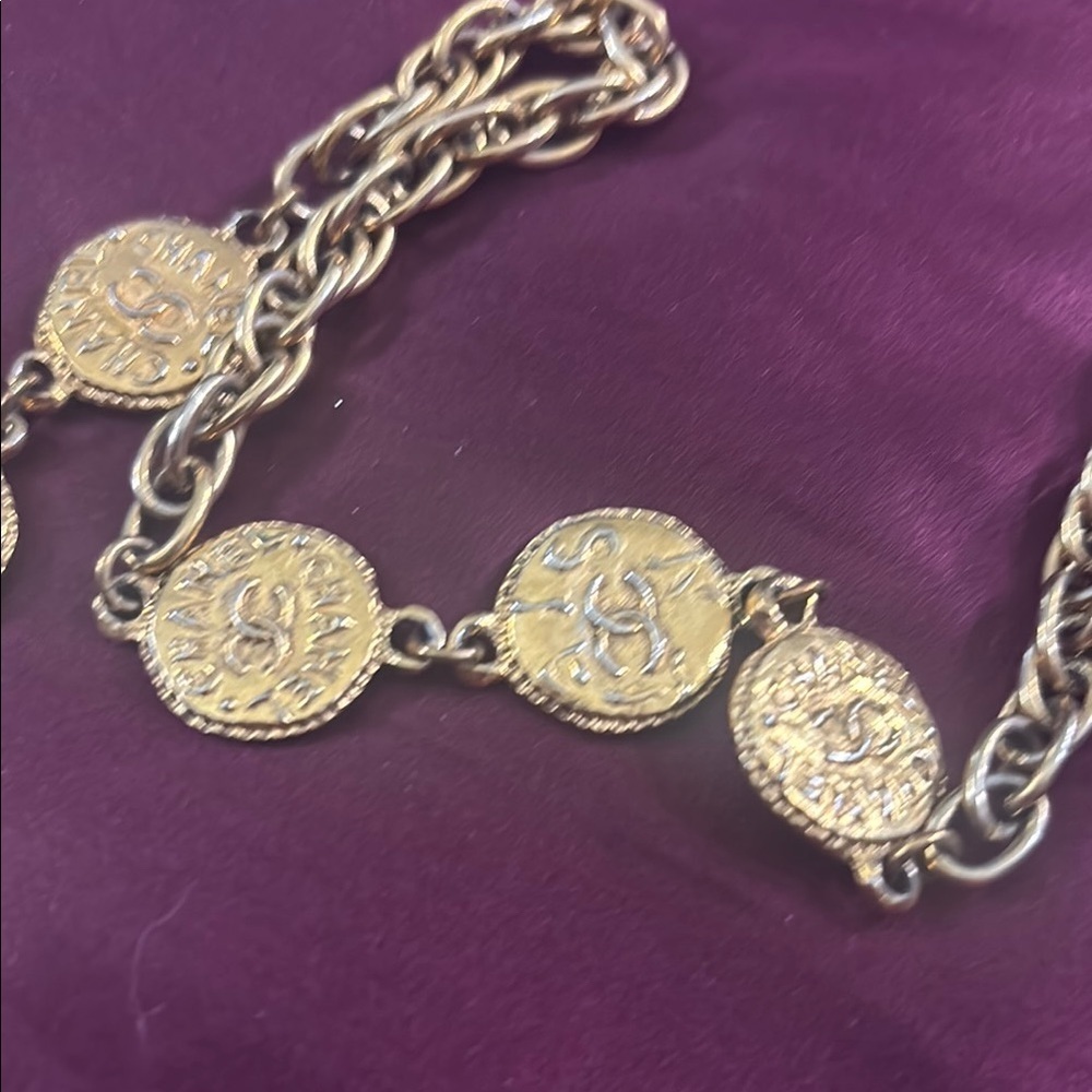 CHANEL Gold Necklace with Intricate Medallions - Picture 4 of 8
